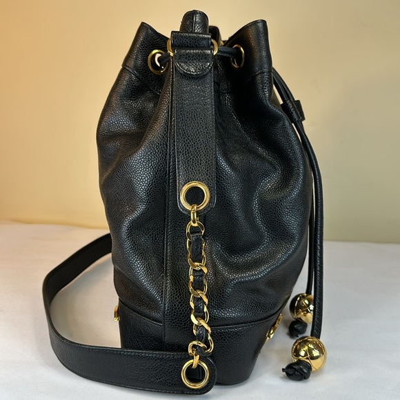 Chanel CC Black Leather Bucket Bag - Picture 8 of 16